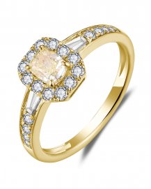MULTI TONE CUSHION DIAMOND ENGAGEMENT RING (TR5752)